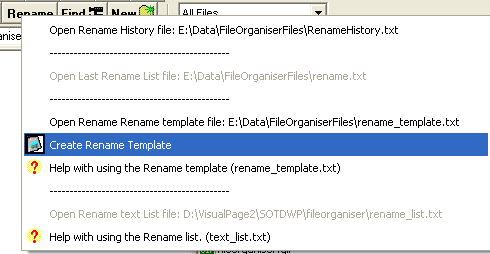 This is right clicking the Rename button.